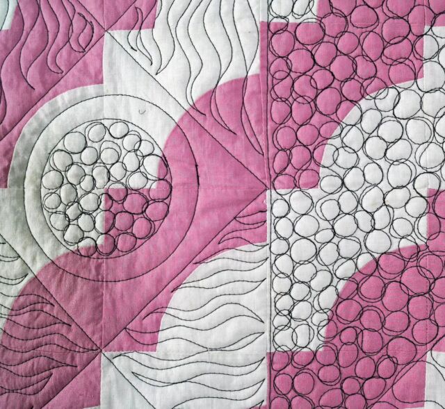 Treat ürself quilting big collar coat